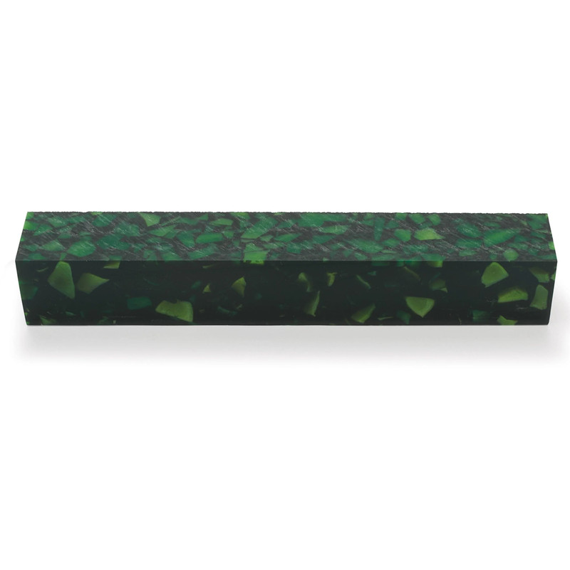Acrylic Pen Blank - 3/4" x 3/4" x 5" - Color:Green Quartz